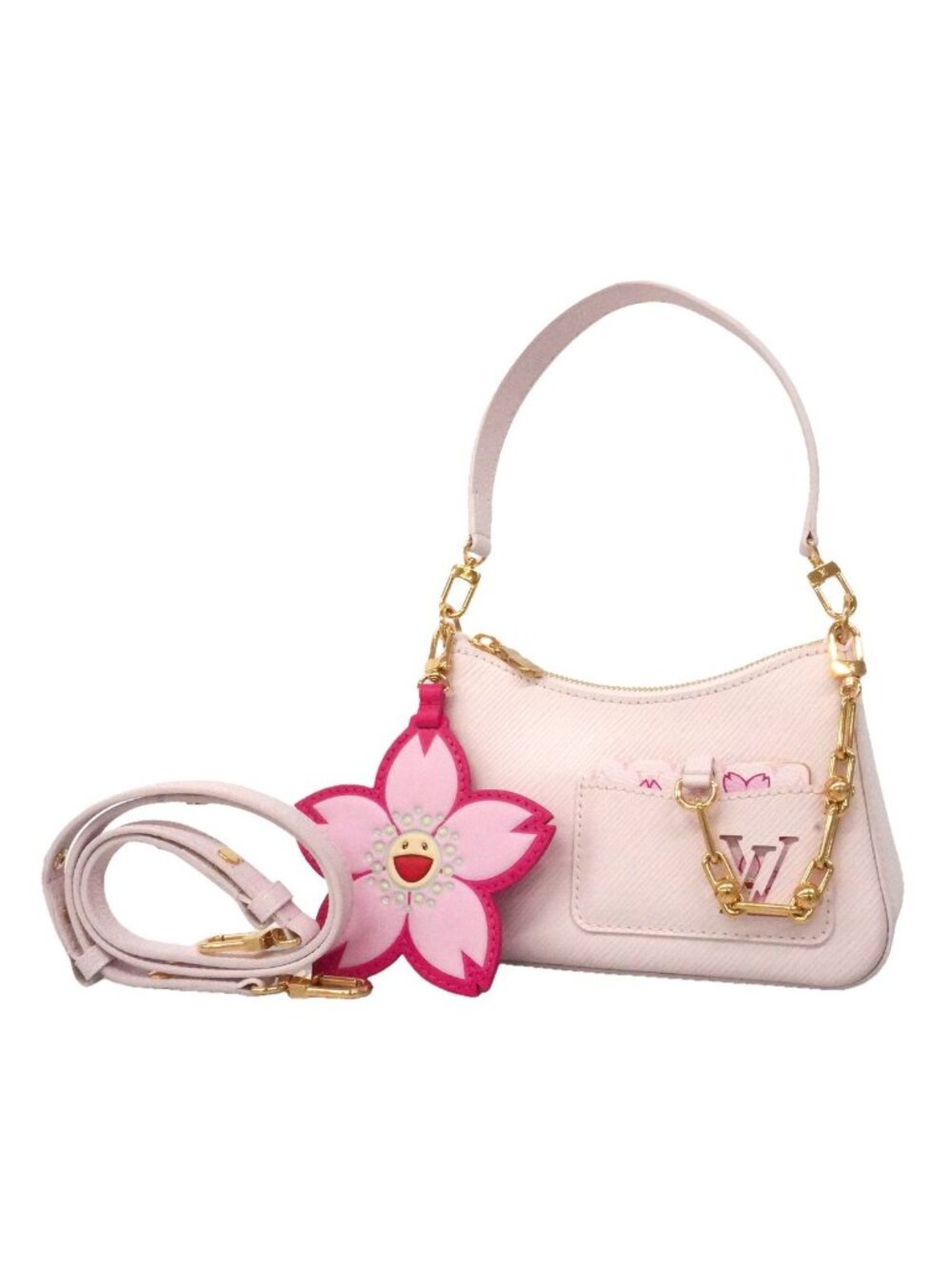 Louis Vuitton Handbag Epi Cherry Blossom Takashi Murakami Collaboration